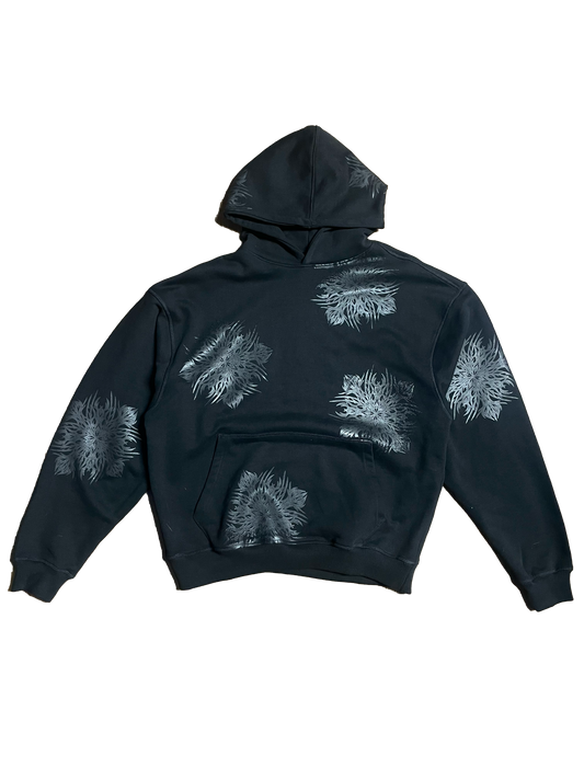 heavy c1 hoodie in black