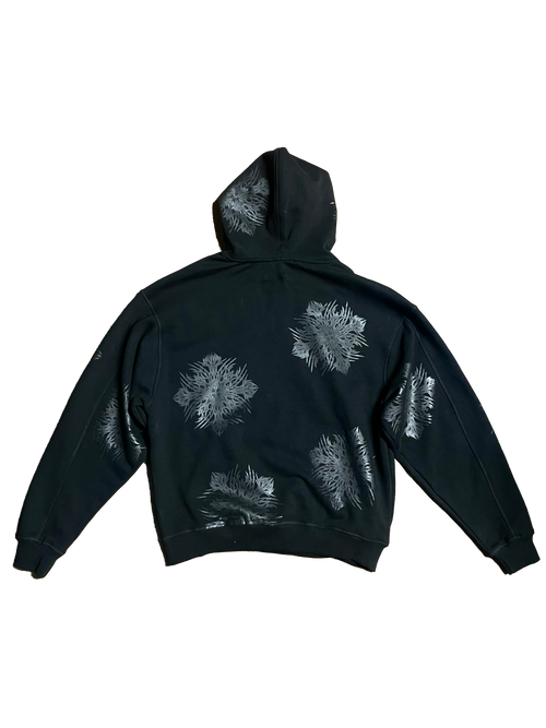 heavy c1 hoodie in black