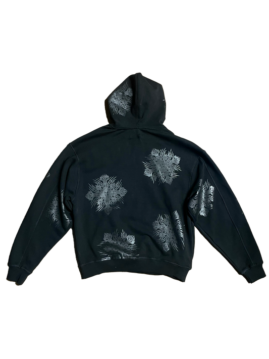 heavy c1 hoodie in black